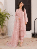 Blush Rose Embroidered Luxury Lawn Suit - Elegant attire for special occasions